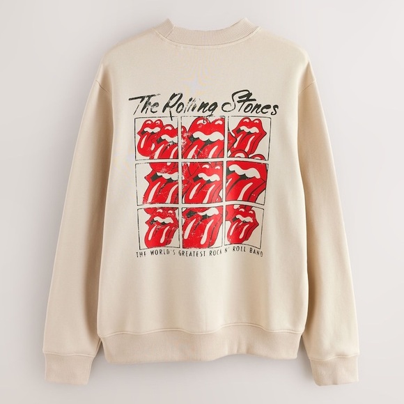 Zara Other - Zara X Rolling Stones Girls Graphic Print Lips Long Sleeve Band Sweatshirt 13-14